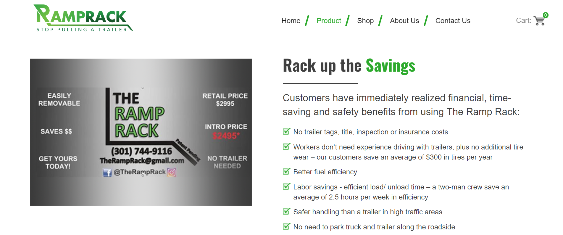 The Ramp Rack: Apollo Marketing Website Design